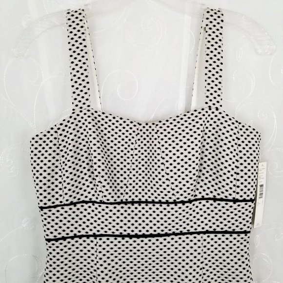 Tahari Levine Isabella Demarco Women's 2 Dress Lined Sheath Pencil White/Blk - Picture 3 of 8